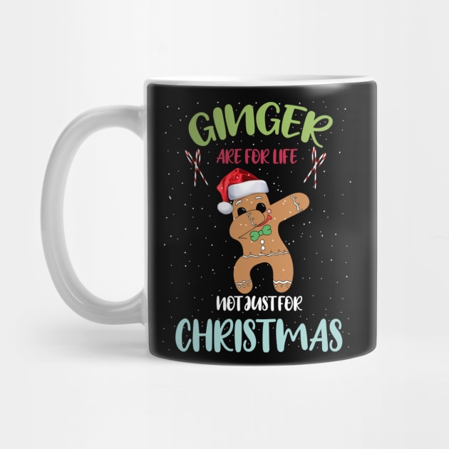 Gingers are for life not just for Christmas Funny dabbing gingerbread wearing Santa hat by Merchpasha1